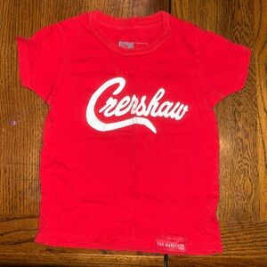 USED Crenshaw XS Kids Marathon Red T-Shirt